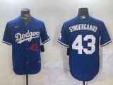 Nike Los Angeles Dodgers #43 Noah Syndergaard blue majestic baseball jerseys