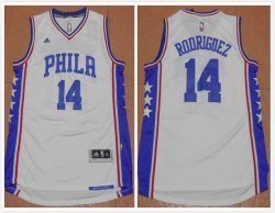 Philadelphia 76ers #14 Sergio Rodriguez white NBA Jersey