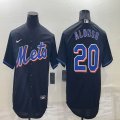 Nike New York Mets #20 Pete Alonso black majestic mlb baseball jersey