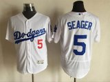 2016 Los Angeles Dodgers #5 Corey Seager white Flexbase Authentic Collection Jersey