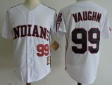 Cleveland Indians Rick Vaughn 99# White MLB baseball jerseys