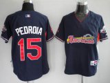 Boston Red Sox Dustin Pedroia 15# Blue mlb jersey