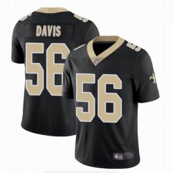 Saints #56 DeMario Davis Nike black Color Rush Limited Jersey