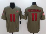 Nike Arizona Cardinals #11 Larry Fitzgerald green USA flag Color Rush Limited Jersey