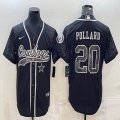 Nike Dallas Cowboys #20 Tony Pollard black baseball jerseys Joint name-BD 02