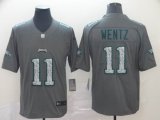 Nike Eagles #11 Carson Wentz gray fashion Color Rush Limited Jersey