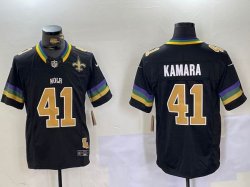 New Orleans Saints #41 Alvin Kamara Nike black Vapor F.U.S.E. Limited Jersey 03