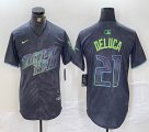 Nike Tampa Bay Rays #21 Jonny DeLuca black majestic baseball jersey city version