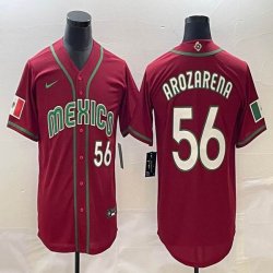 2023 World Cup Mexico #56 Randy Arozarena red majestic baseball jerseys 10