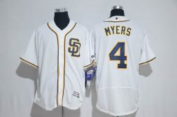 San Diego Padres #4 Wil Myers white Flexbase Authentic Collection Jersey