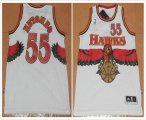 Atlanta Hawks #55 Dikembe Mutombo white fashion nba basketball jersey