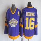 Los Angeles Kings 16# Marcel Dionne Yellow purple Throwback CCM Jersey A patch