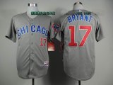 Chicago Cubs Kris Bryant #17 gray MLB baseball Jersey