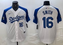 Nike Los Angeles Dodgers #16 Will Smith white blue basketball baseball Jerseys 02