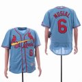 St Louis Cardinals #6 Stan Musial skyblue Flexbase Authentic Collection Jersey