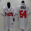 Nike Atlanta Braves #54 Max Fried white majestic baseball Jersey