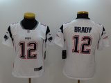 Women Nike New England Patriots #12 Tom Brady white Color Rush Limited Jersey