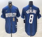 Nike Detroit Tigers #8 Matt Vierling blue Majestic baseball jerseys city version 02