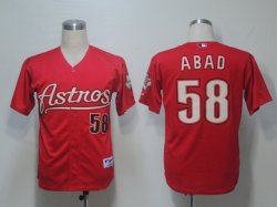 Houston Astros 58 Abad red mlb jerseys