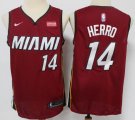 Nike Miami Heat #14 Tyler Herro red nba basketball jersey- S8