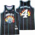 New Orleans Hornets #4 Dreamville black throwback NBA jerseys-SG