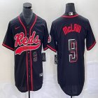 Nike Cincinnati Reds #9 Mclain black majestic baseball jerseys Joint name-BD 07