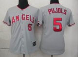 MLB Women jerseys Los Angeles Angels 5 pujols Grey