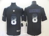 Baltimore Ravens #8 Lamar Jackson black Color Rush Limited Jersey Fireworks version