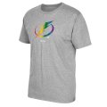 Men's Tampa Bay Lightning Reebok Gray Rainbow Pride T-Shirt