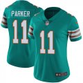 Women Dolphins #11 Devante Parker Nike green Color Rush Limited Jersey