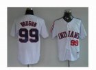 Cleveland Indians Rick Vaughn 99# White baseball jerseys