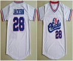 Meilunna Baseball Jersey #28 Bo Jackson Chicks White Throwback Baseball Movie Jersey