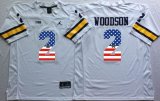 Michigan Wolverines Charles Woodson 2 USA Flag College Football Elite Jersey - White