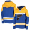 Custom Adidas St.Louis Blues blue yellow personality Ice Hockey Hooded Sweatshirt