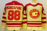 Adidas Calgary Flames #88 Andrew Mangiapane beige red Ice hockey jersey-PD