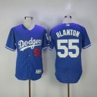 Los Angeles Dodgers #55 Joe Blanton blue Flexbase Authentic Collection Jersey