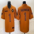 Miami Dolphins Tua Tagovailoa 2023 Brown Salute To Service Limited Jerseys