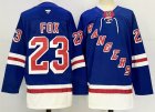 New York Rangers #23 Adam Fox blue hockey jersey-PD