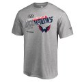 Men's Washington Capitals Fanatics Branded Heather Gray 2018 Eastern Conference Champions Locker Room Chip Pass T-Shirt