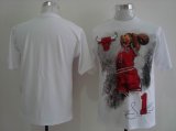 Chicago Bulls 1 Derrick Rose white shirts