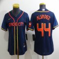 Youth Nike Houston Astros #44 Yordan Alvarez dark blue Flexbase Authentic Collection Jersey city version