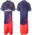 2021-2022 Atletico Madrid club red purple soccer jersey away