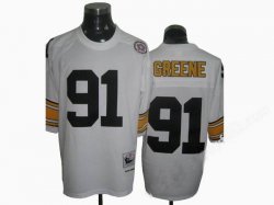 Pittsburgh Steelers Kevin Greene 91 Throwback White Jerseys