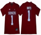 Jalen Hurts Jersey 1# Oklahoma Sooners University Sewn red Football Jersey-GLT