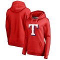 Texas Rangers Women's Plus Sizes Primary Team Logo Pullover Hoodie - Red