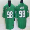 Nike Philadelphia Eagles #98 Jalen Carter green Throwback Color Rush Limited Jersey-BD 01