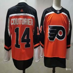 Adidas Philadelphia Flyers #14 Sean Couturier orange hockey jersey-PD