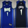 Nike Minnesota Timberwolves #1 Anthony Edwards blue NBA Basketball Jerseys City Version-XD