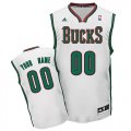 Milwaukee Bucks Custom white adidas Home Jersey for sale