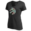 Women's Toronto Raptors Fanatics Branded Black Lovely Plus Size V-Neck T-Shirt